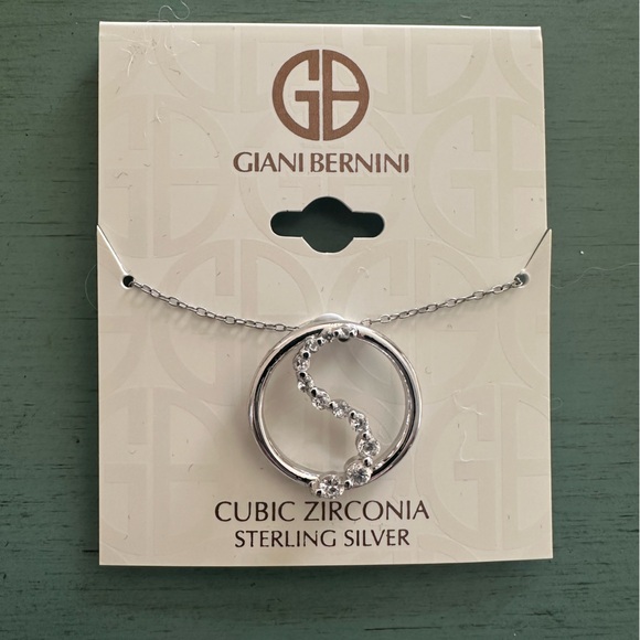 Giani Bernini Jewelry - Giani Bernini Silver Cubic Zirconia Circle Pendant